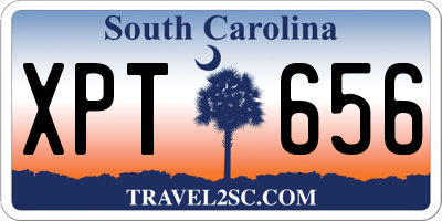 SC license plate XPT656