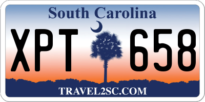SC license plate XPT658