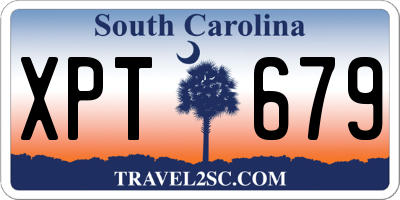SC license plate XPT679