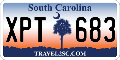SC license plate XPT683