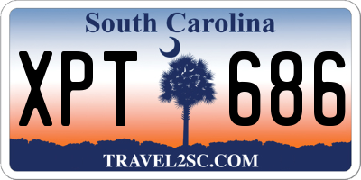 SC license plate XPT686