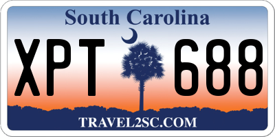 SC license plate XPT688