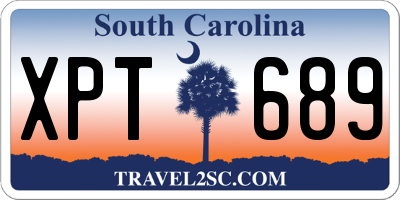 SC license plate XPT689