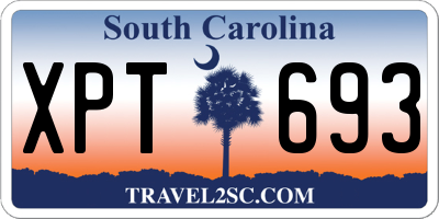 SC license plate XPT693