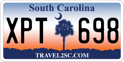 SC license plate XPT698