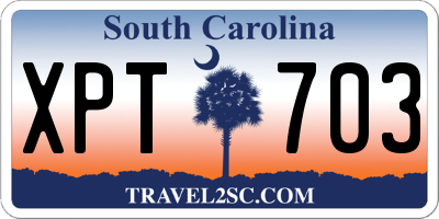 SC license plate XPT703