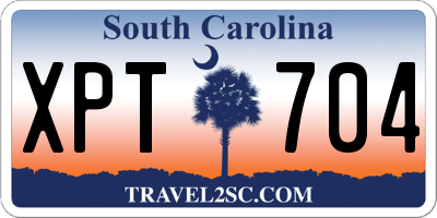 SC license plate XPT704