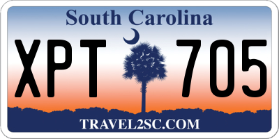 SC license plate XPT705