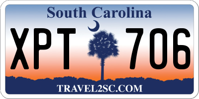 SC license plate XPT706