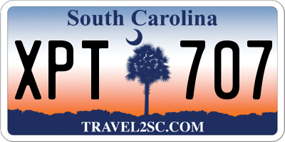 SC license plate XPT707