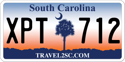 SC license plate XPT712