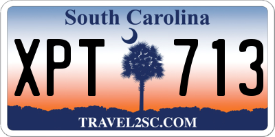 SC license plate XPT713