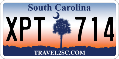 SC license plate XPT714