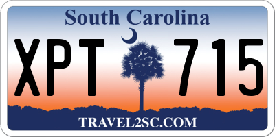 SC license plate XPT715