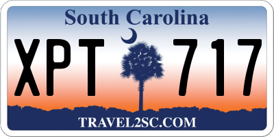 SC license plate XPT717