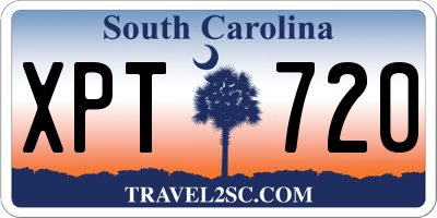 SC license plate XPT720