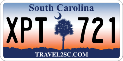 SC license plate XPT721