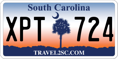 SC license plate XPT724
