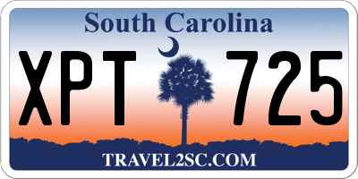 SC license plate XPT725