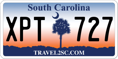 SC license plate XPT727