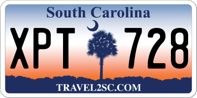 SC license plate XPT728