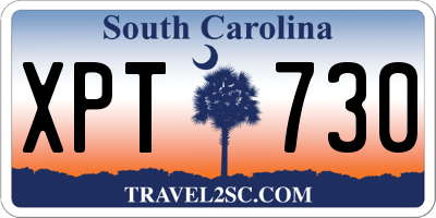 SC license plate XPT730