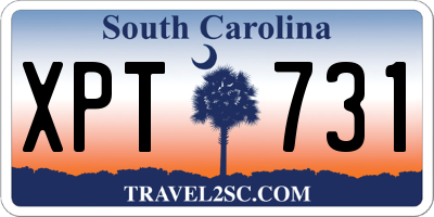 SC license plate XPT731