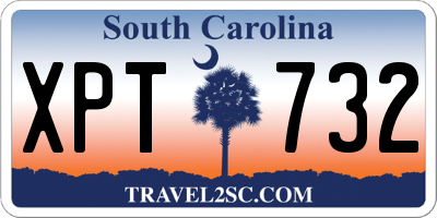 SC license plate XPT732