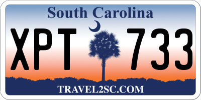 SC license plate XPT733