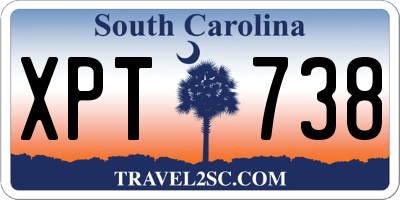 SC license plate XPT738