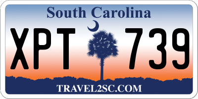 SC license plate XPT739