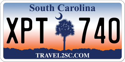 SC license plate XPT740