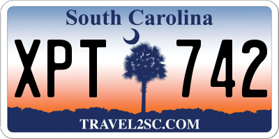SC license plate XPT742
