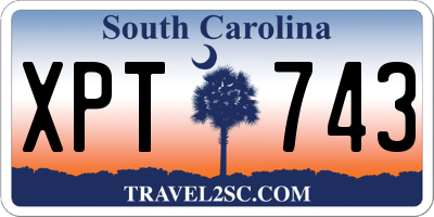 SC license plate XPT743