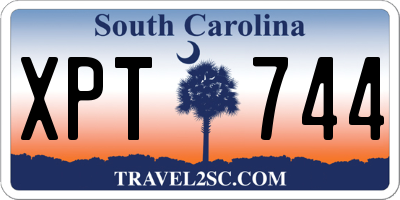 SC license plate XPT744
