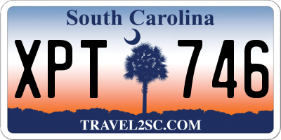 SC license plate XPT746