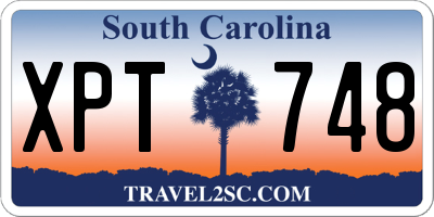 SC license plate XPT748