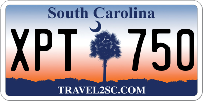 SC license plate XPT750