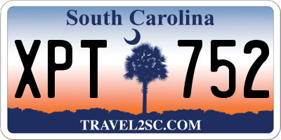 SC license plate XPT752