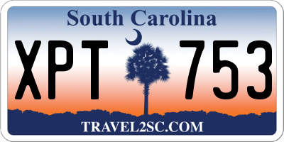 SC license plate XPT753