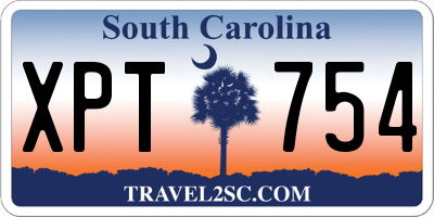SC license plate XPT754