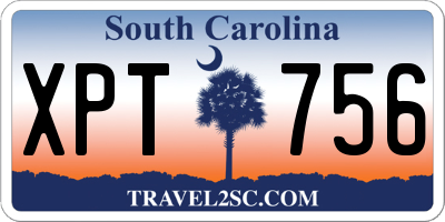 SC license plate XPT756