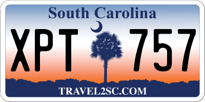SC license plate XPT757