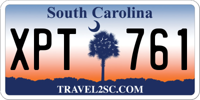 SC license plate XPT761