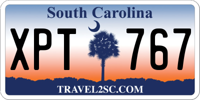 SC license plate XPT767