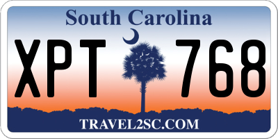 SC license plate XPT768