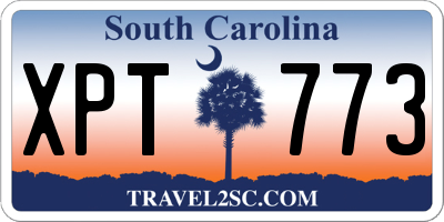 SC license plate XPT773