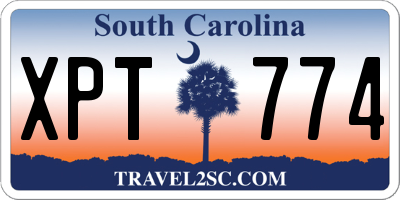 SC license plate XPT774