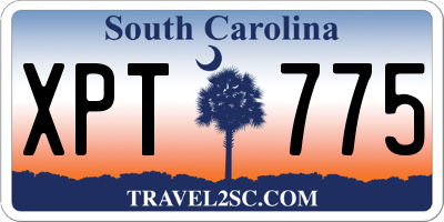 SC license plate XPT775