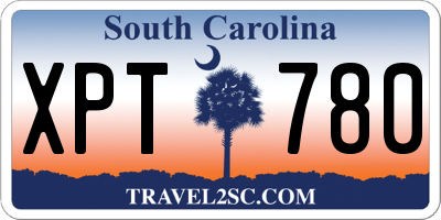 SC license plate XPT780